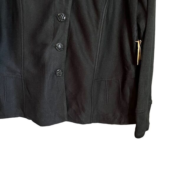 NWT! Coldwater creek black double knit coat - Picture 8 of 11